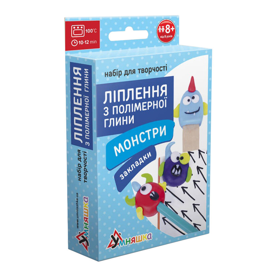 Дитячий набір для ліплення з полімерної глини "Закладки Монстри" (ПГ-006) PG-006 закладки для книги Вінниця - фото 1