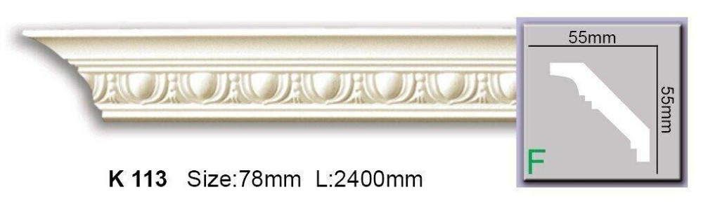 Карниз с орнаментом полиуретановый Harmony K 113 Flexi Днепр - изображение 1