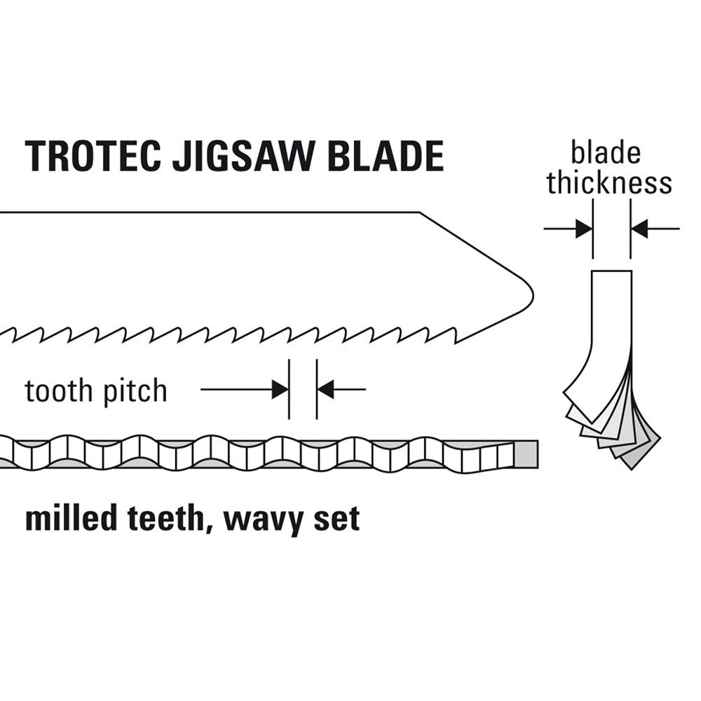 Набор пильных полотен для электролобзика Trotec 10 pieces Metal Set (6215001131) Винница - изображение 4