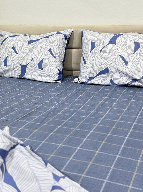 Ecotton Комплект постільної білизни Ecotton Євро 210х220 см Листя білий (21004АВ) Коломыя - изображение 5