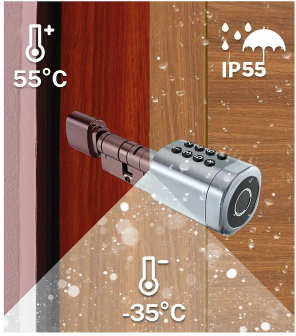 PES Cylinder Silver 35х35 мм кодовый смарт-цилиндр для замка Киев - изображение 6