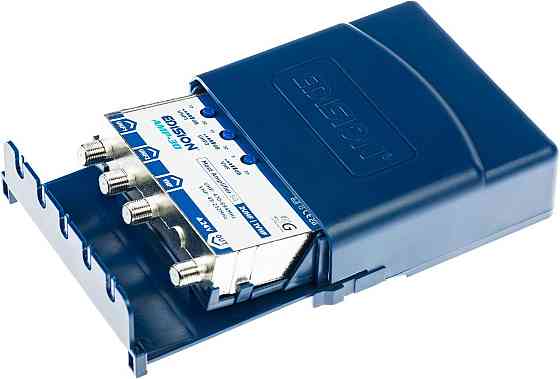 EDISION MAK-300 Mast усилитель антенны 2UHF+1VHF/FM 17–32 дБ 107 дБмВ 24В с фильтром 5G LTE и питанием 24В Киев