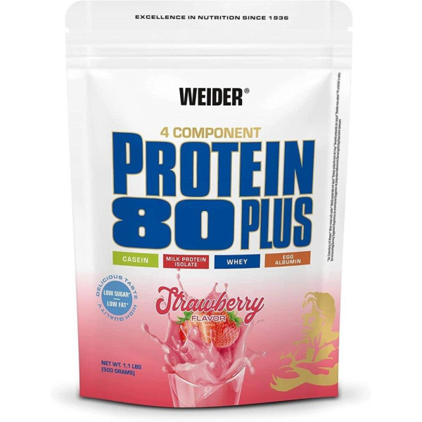 Протеин Weider Protein 80 Plus 500 g (Strawberry) Луцк - изображение 1