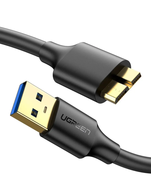 Кабель UGREEN US130 USB 3.0 A Male to Micro USB 3.0 Male Cable 0.5m (Black)(UGR-10840) Одесса - изображение 1