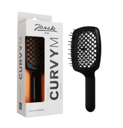 Щетка для волос Janeke Curvy M черная SP508 A NER Славянск