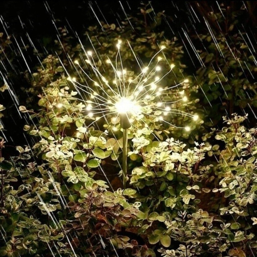 Ліхтар садовий "Феєрверк" на сонячній батареї 1шт, 120LED, ShowTime / Газонний LED світильник Київ - фото 4