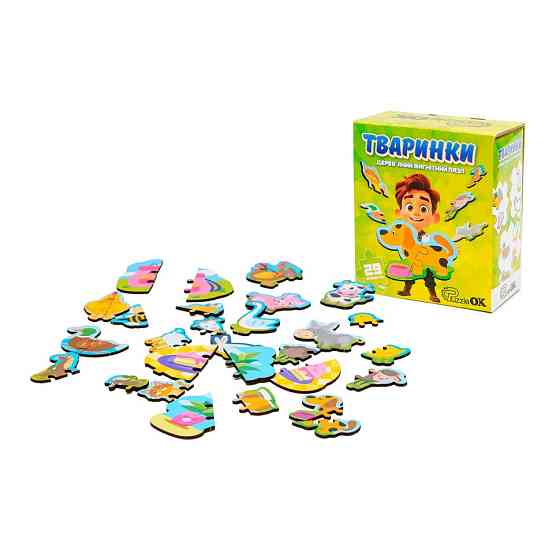 Дерев'яний магнітний пазл "Тваринки" Puz-22930, 35 елементів Вінниця