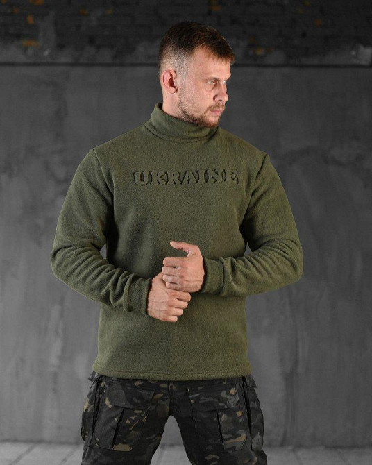 Гольф мужской на флисе под горло Украина  олива Одесса - изображение 1