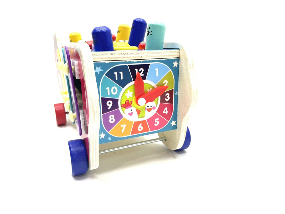 Ігровий центр 4FUN Game Club Wood ксилофон магнітна рибалка стукачка шестерні Лев Помаранчевий (55202) Чернігів - фото 3