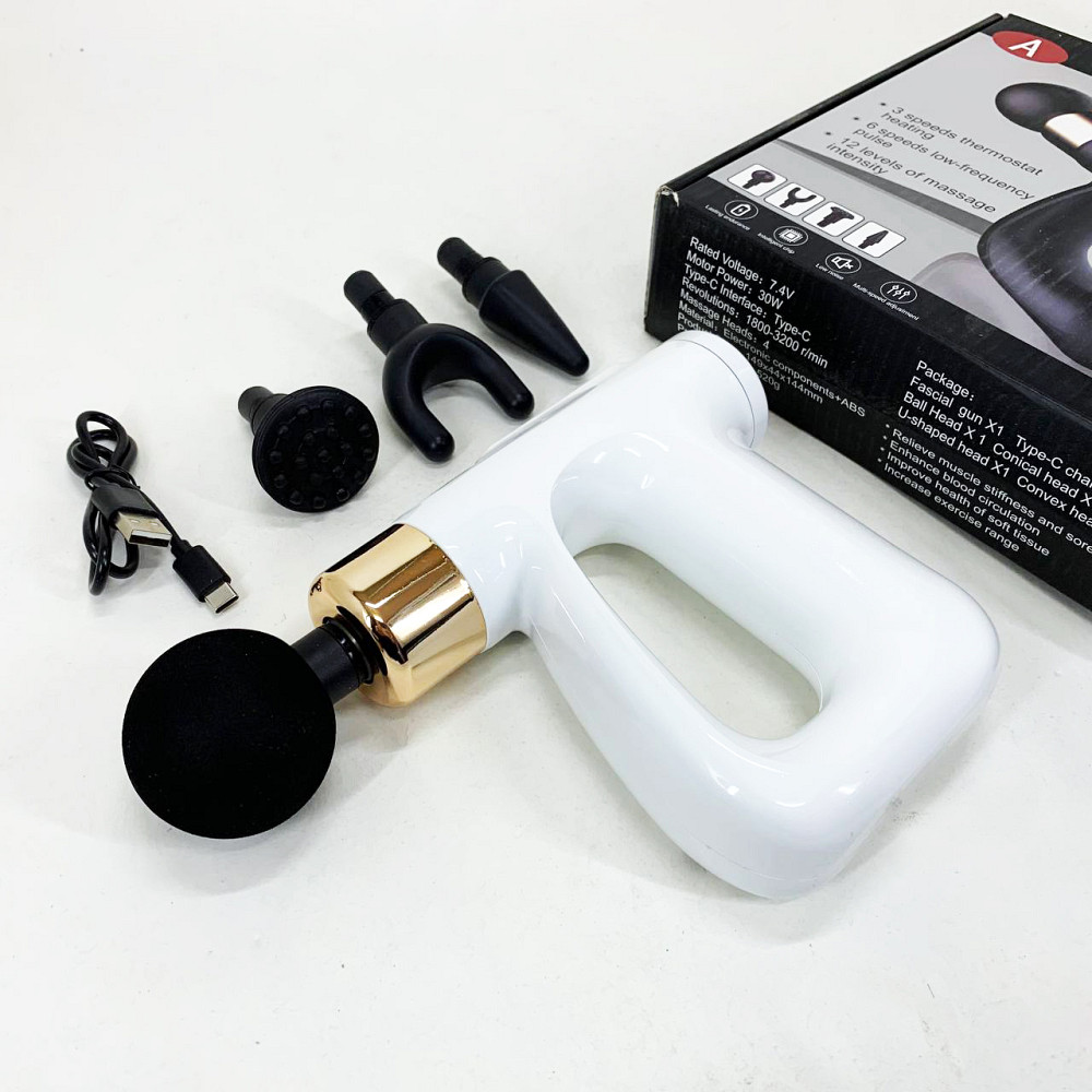 Вібраційний масажер для рук HB-007, Перкусійний масажер для тіла електричний Ударний пістолет UP-98 Івано-Франківськ - фото 4