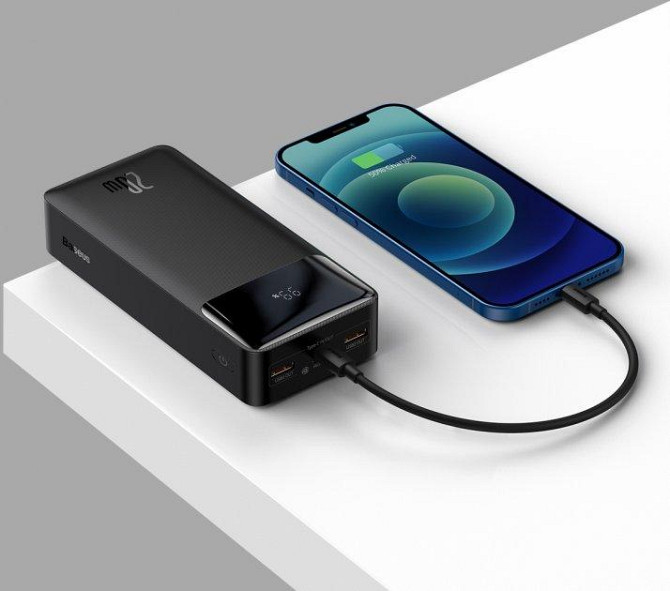 Внешнее зарядное устройство Baseus Bipow Digital Display 30000mAh 20W PPDML-N01 Черный Винница - изображение 7