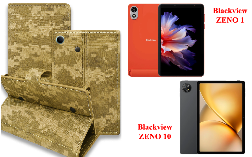 Книга-трансформер для планшета Blackview ZENO 1, Zeno 10, цвет Black Pixel Киев - изображение 1