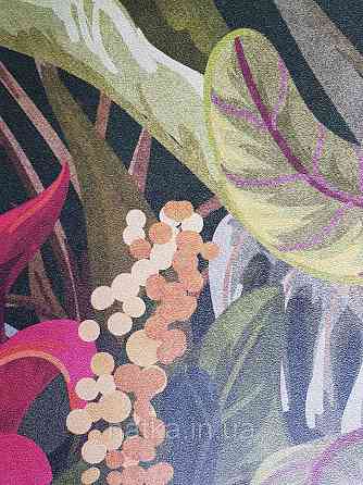 Шпалери вінілові Grandeco One roll one motif 1.59x2.8 панно лісорізне листя квіти зелені Київ