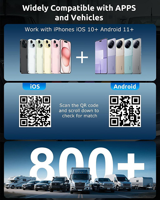 Бездротовий автомобільний адаптер CarPlay Android Auto ESSGOO 2-в-1, підтримка iOS 10+ і Android 11+, Карплей чорний Київ - фото 6