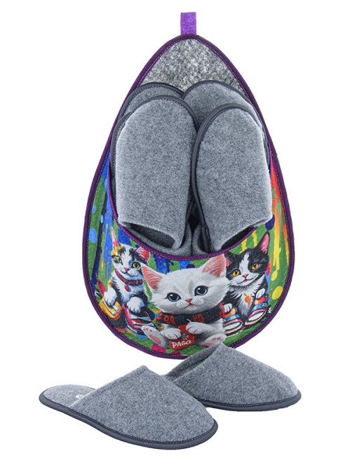 Набор тапочек для гостей Котики качественые тапки 5 пар качественных 36 - 45 размеры Одесса - изображение 3