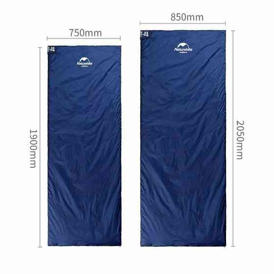 Спальник надлегкий Naturehike Mini Ultra light LW 180 NH15S003-D, Silk-like cotton, блактиній Київ