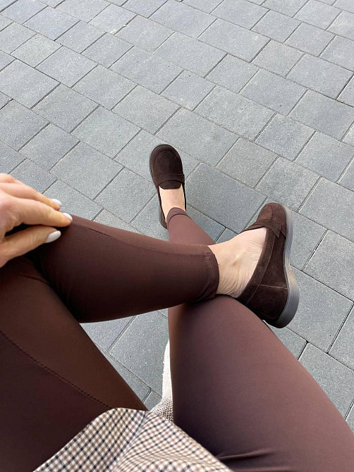 Лоферы женские MOD GAR шоколадные из натуральной замши демисезонные размер 36-40 (9864) Коломыя - изображение 8