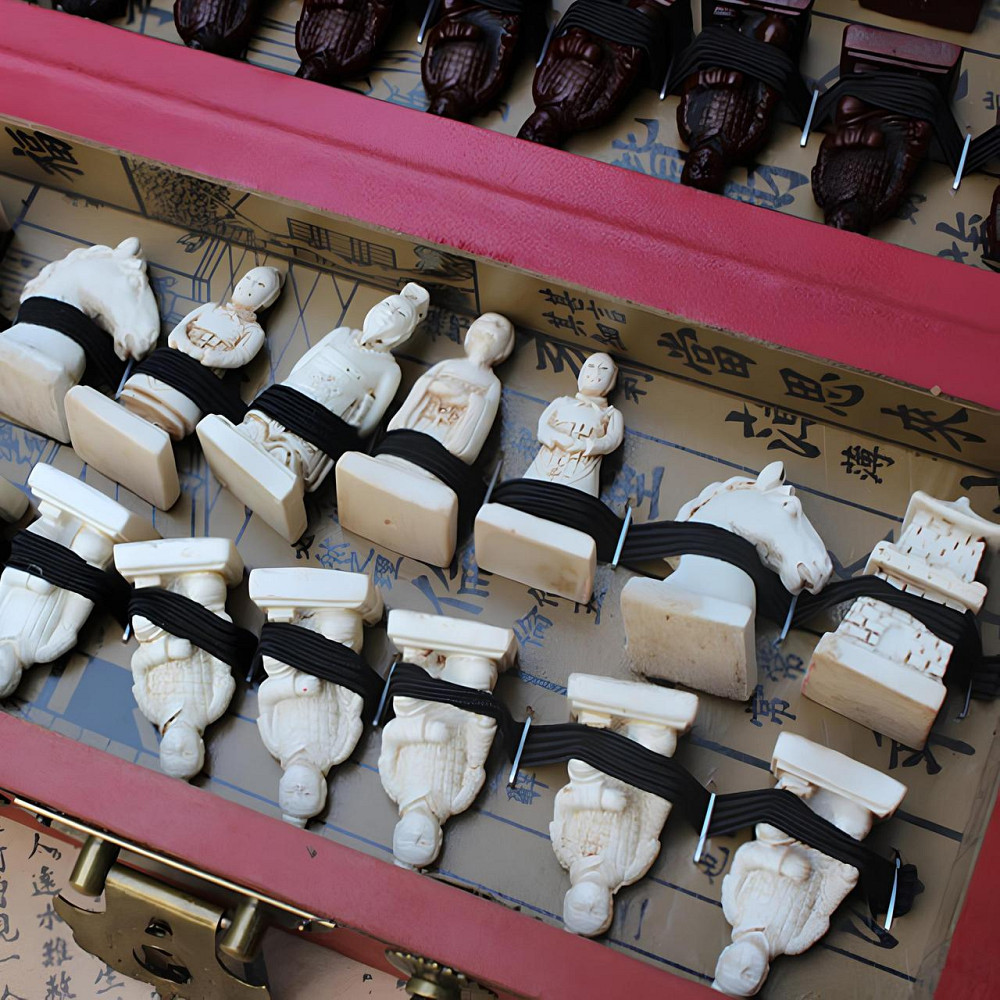 Шахи у китайському стилі RESTEQ — дерев’яна шахова дошка 21×21 см з фігурами Київ - фото 10