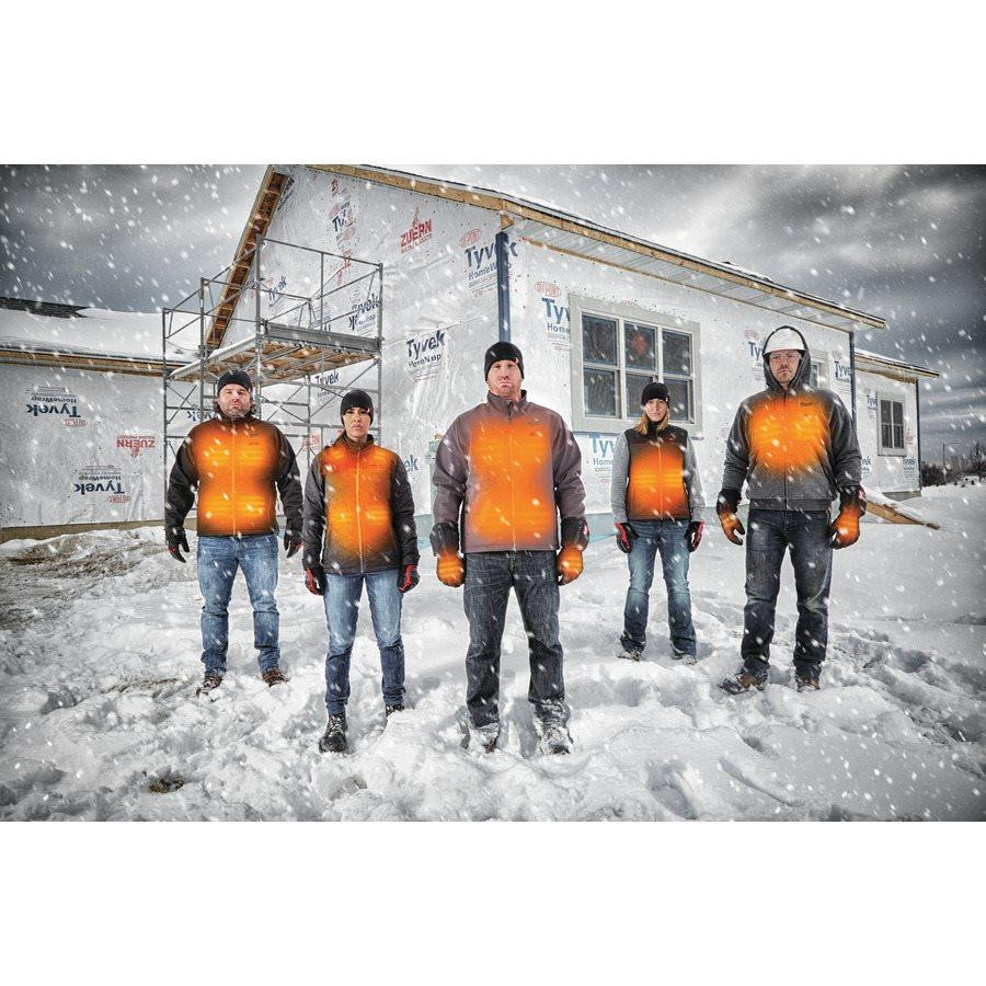 Куртка (толстовка) з електропідігрівом акумуляторна MILWAUKEE, M12 HH GREY3-0 (XL), сіра Одеса - фото 9