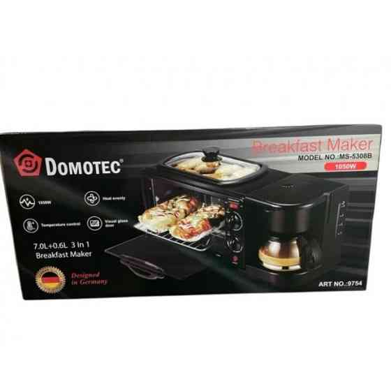 Domotec MS 5308B Багатофункціональна кухонна машина 3в1: піч, гриль, кавоварка, компактний дизайн Київ
