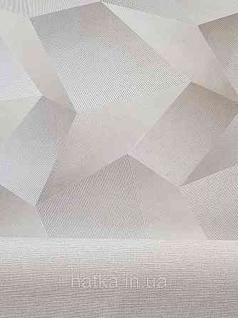 Шпалери метрові вінілові на флізеліні Sintra Vila геометрія фігури 3д коричневі бежеві сріблясті 534625 Київ