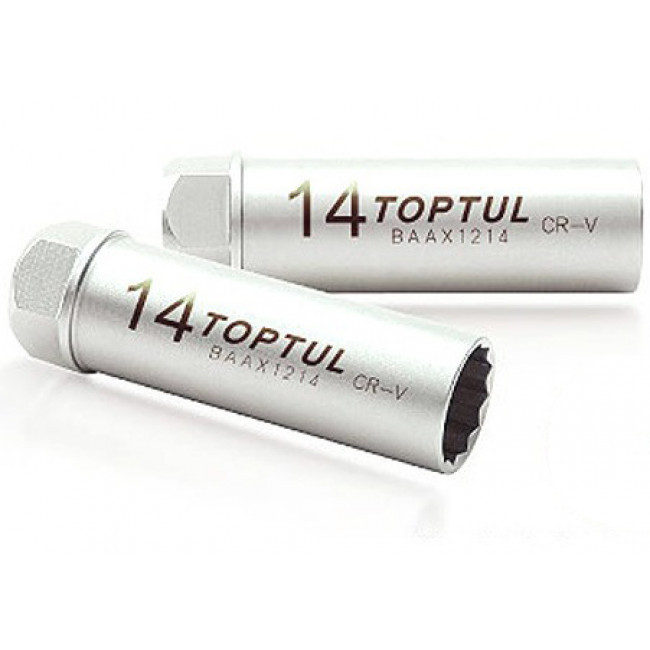 Головка свічкова 14мм 3/8" 12гр, тонкостінна Toptul BAAX-1214 Винница - изображение 1