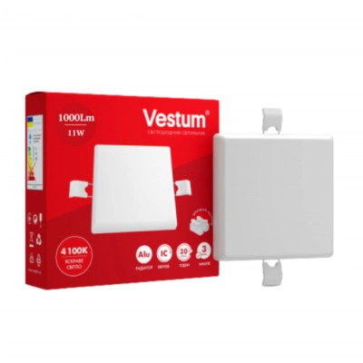 Светильник Vestum LED "без рамки" квадрат 11W 4100K (1-VS-5511) Винница - изображение 1