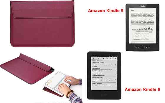 Чехол-конверт VitoCase для Amazon Kindle 5, Amazon Kindle 6, с функцией подставки для книги Бордовый Киев