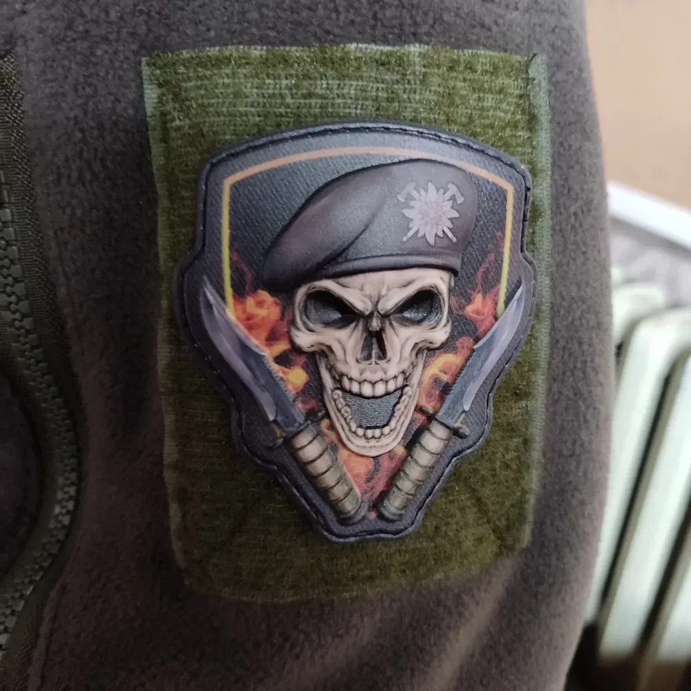 Патч / шеврон Череп у береті Гірська піхота об'ємний Запоріжжя - фото 2