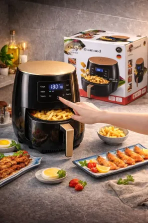 Аэро-фритюрница Gold Diamond TK 09904 6л 3200 Вт безмасляная мультипечь Коломыя