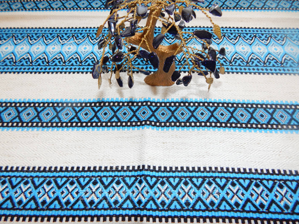 Синя скатертина вишита Київ - фото 5