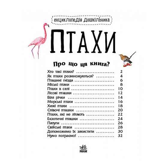 Енциклопедія дошкільника Птахи 614032 для найменших Вінниця