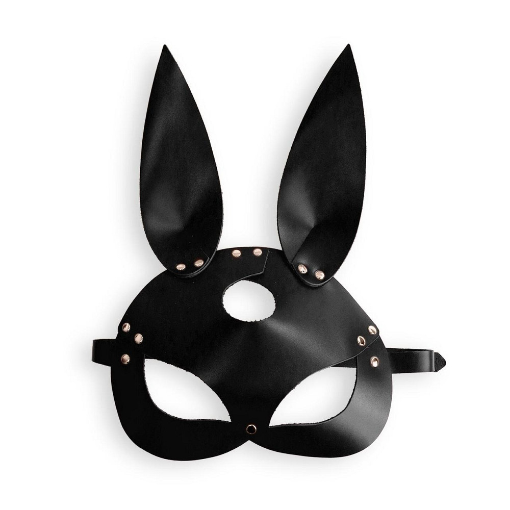 Кожаная маска Зайки Art of Sex - Bunny mask, цвет Черный Sex Aura Киев - изображение 3