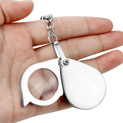 Стекло увеличительное 30x карманное мини лупа брелок, линза акрил Вінниця - фото 3