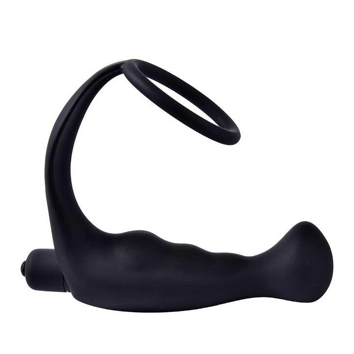 Анальний масажер стимулятор простати з вібрацією Roger-4 - Чорний Вінниця - фото 1