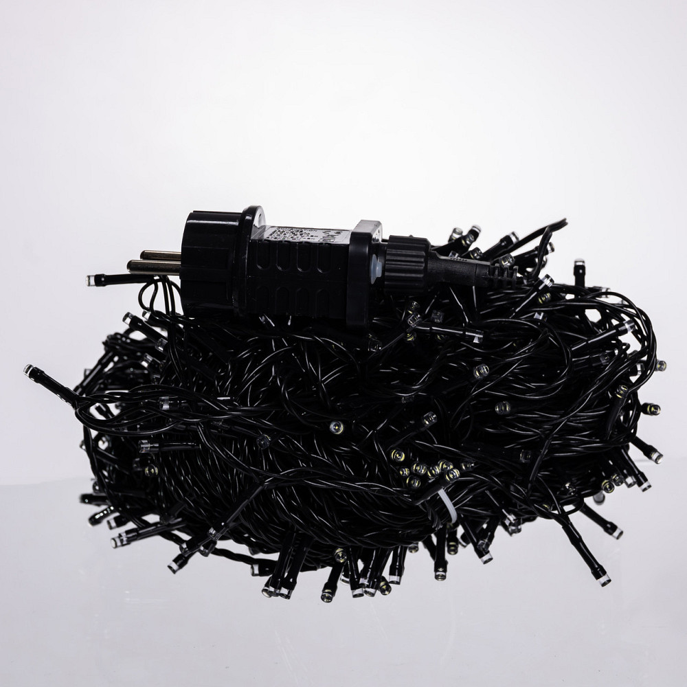 Garlando Гірлянда Різдвяна фея вулична 50 (м) 500 LED чорний провід Білий CF500L50MBW Коломия - фото 4