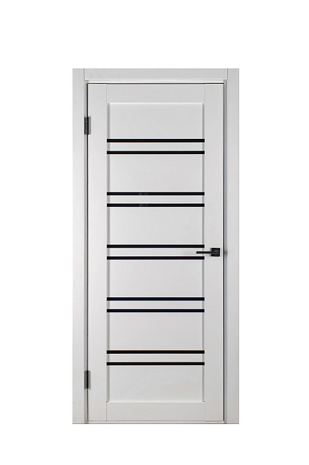 Двери Sun Doors Сицилия New Белый мат + Черное стекло 70*200 см Модные двери для дома Двери в комнату Киев - изображение 1