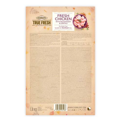 Корм сухой Carnilove True Fresh Cat Fresh Chicken для взрослых кошек с курицей 1,8 кг Киев - изображение 3