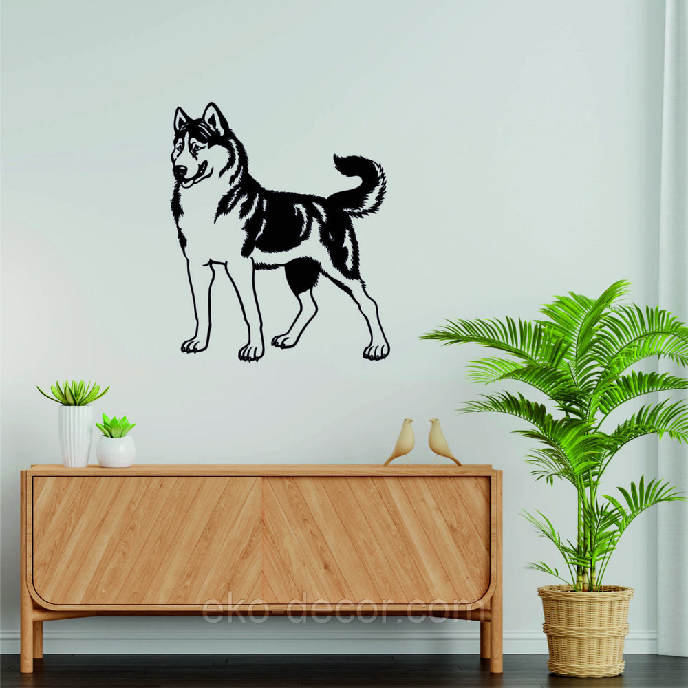 Декоративное настенное Панно «Хаска», Декор на стену 90*76 см, Черный Киев - изображение 6