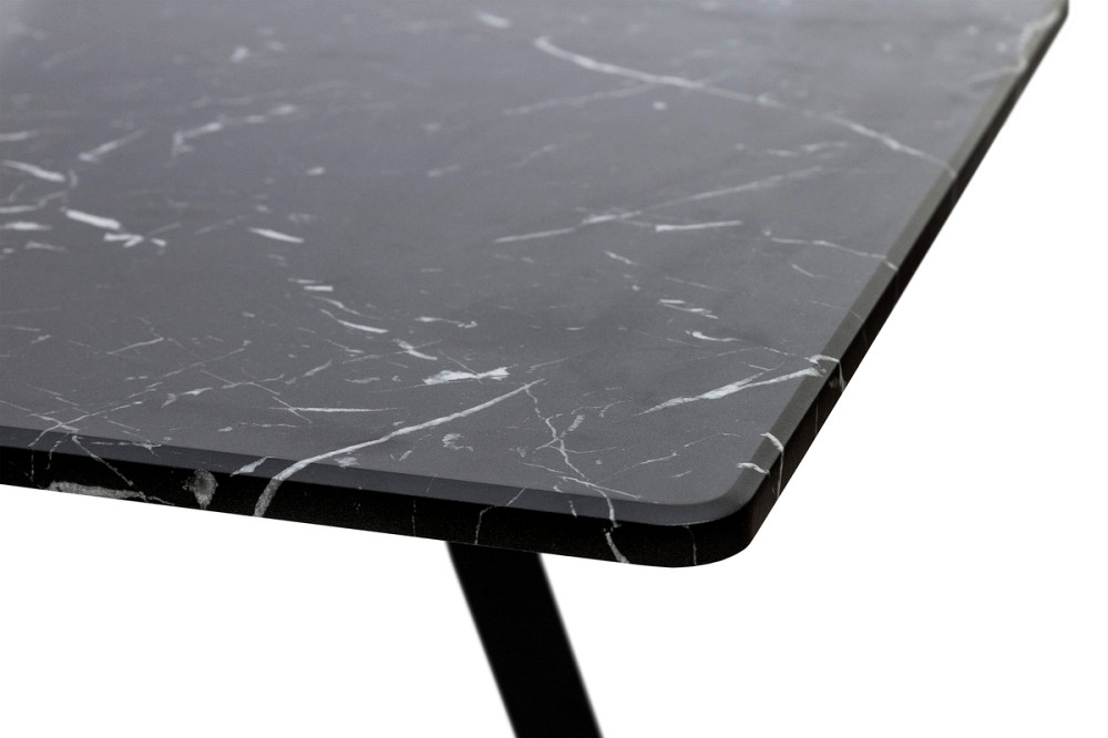 Стіл Тандем 120(+40)*75 чорний метал/мрамор чорн Киев - изображение 8