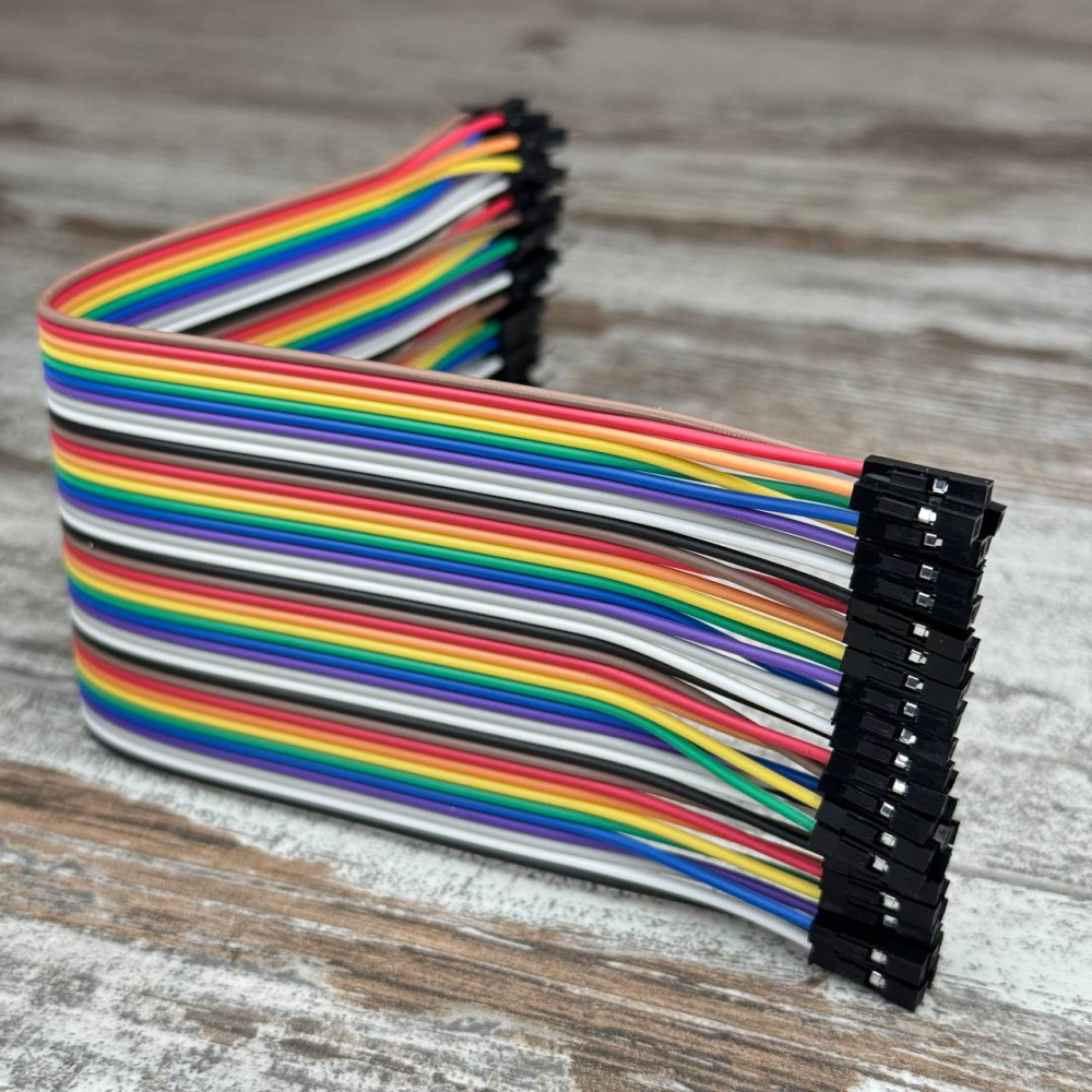 Dupont кабель тато-мама 20 см, набір 40 шт для Arduino, макетних плат та електронних модулів Київ - фото 1