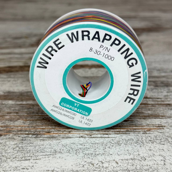 Монтажный провод 30AWG 0.25мм, 240м, 8 цветов, одножильный для пайки и накрутки Киев