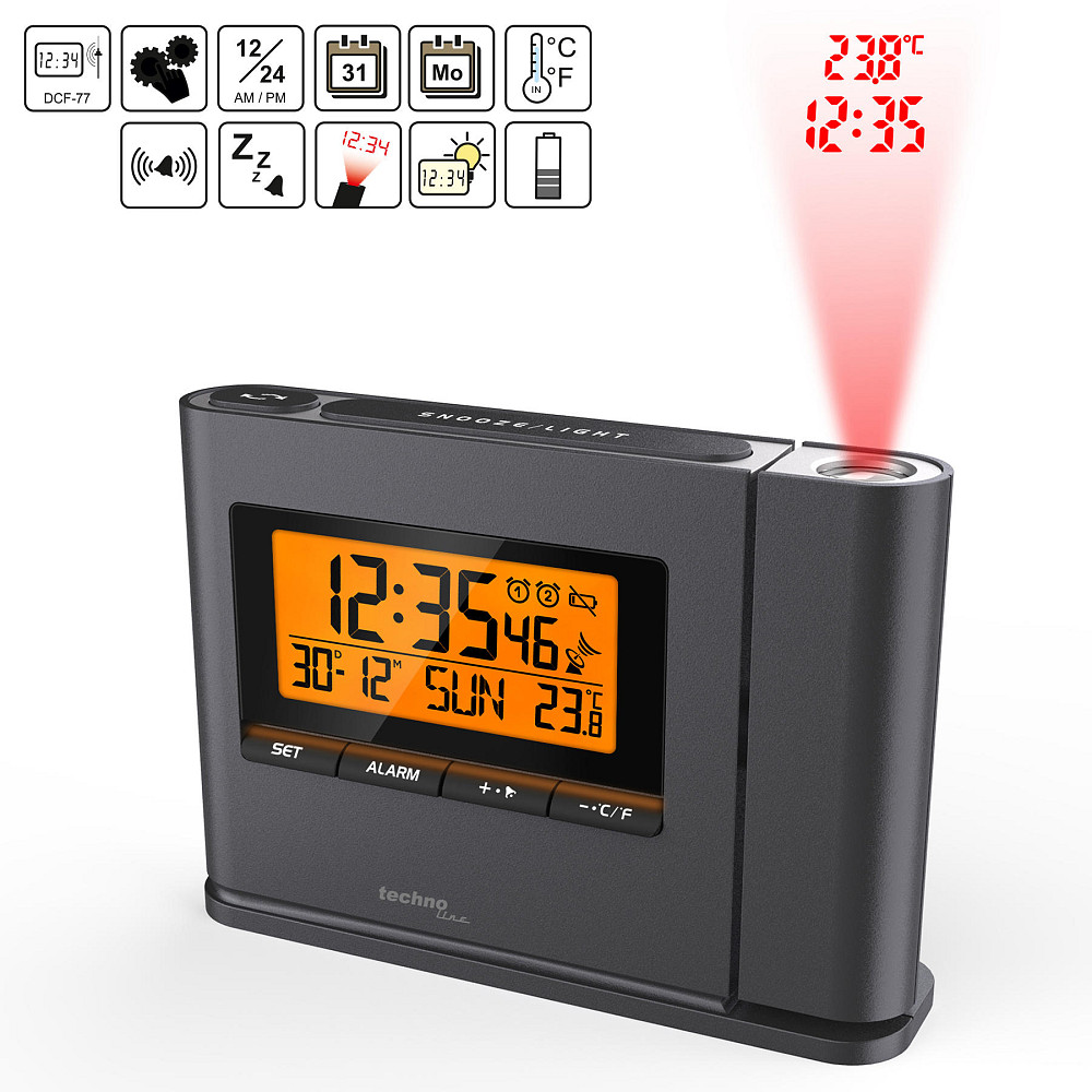 Часы проекционные Technoline WT519 Anthracite (WT519) Вінниця - фото 7