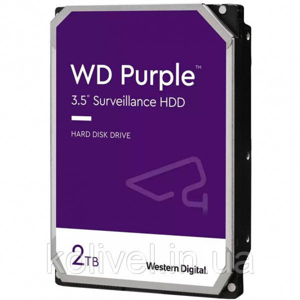 HDD 2TB, 5400rpm, WD Purple, 256M, SATA III (WD23PURZ) (WD23PURZ) Киев - изображение 1