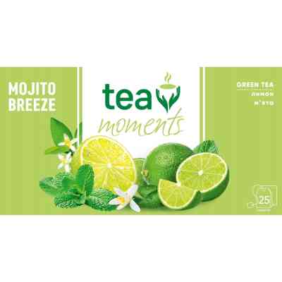 Чай Tea Moments Mojito Breeze зеленый 25х1.6 г (tm.00469) Винница