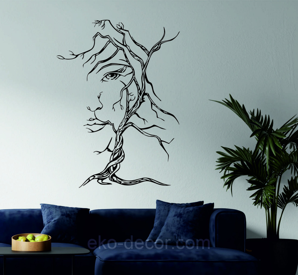 Декоративное настенное Панно «Дерево лицо» Декор на стену 110*80 см, Черный Киев - изображение 6