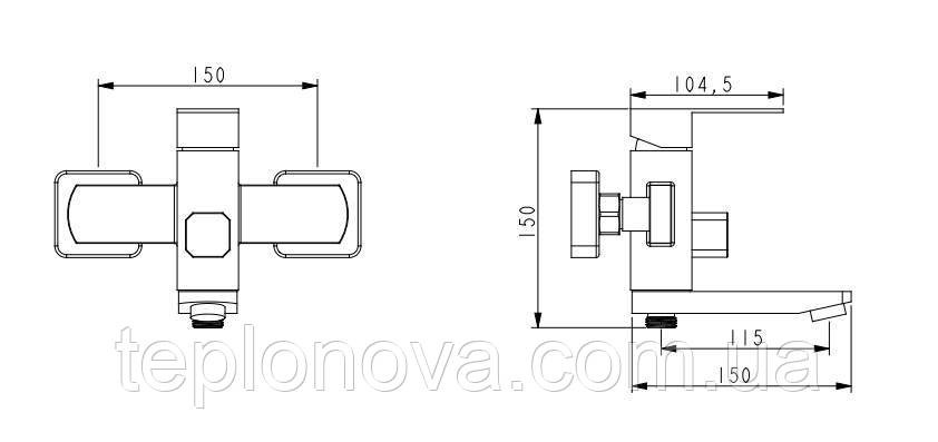 Змішувач для ванни VENTA VC302KS Чернівці - фото 4