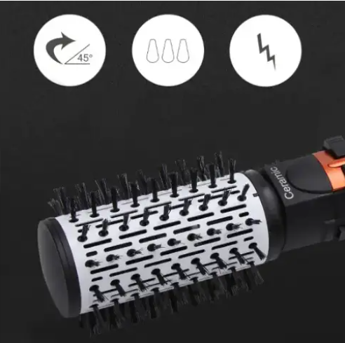 Фен-щітка для волосся GEMEI GM-4828, потужність 1000 Вт, 3 теплові режими, обертання шнура, 3 насадки пт Одеса - фото 7