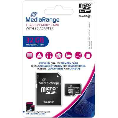 Карта памяти Mediarange 32GB microSD class 10 (MR959) Винница