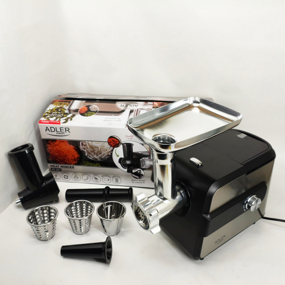 М'ясорубки з шинковкою Adler AD 4813 2000Вт, Електрична м'ясорубка насадка для приготування ковбас CX-64 Львів - фото 9